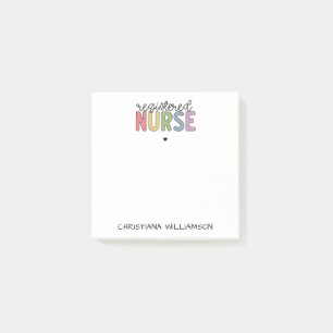 Post-it® Nom personnalisé Infirmière inscrite infirmière in