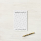 Post-it® Nom personnalisé Langue de la parole Pathologiste  (Sur un bureau)