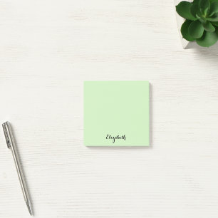 Post-it® Nom personnalisé Lumière Vert Accueil Bureau Affai