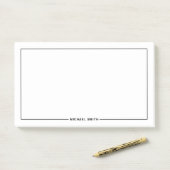 Post-it® Nom personnalisé minimaliste moderne (Sur un bureau)