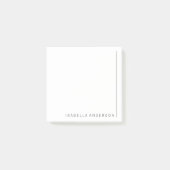 Post-it® Nom personnalisé minimaliste moderne gris (Devant)