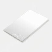 Post-it® Nom personnalisé moderne | Gradient gris (Incliné)