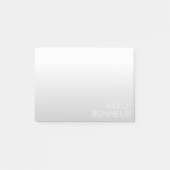 Post-it® Nom personnalisé moderne | Gradient gris (Devant)