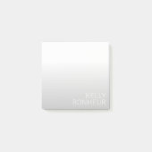 Post-it® Nom personnalisé moderne | Gradient gris (Devant)