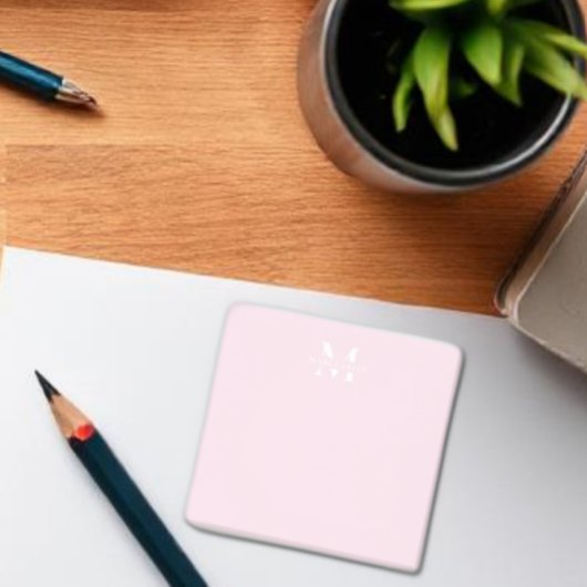 Post-it® Nom personnalisé Monogramme