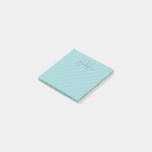 Post-it® Nom personnalisé Monogramme Turquoise Quilt Motif (Incliné)