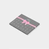Post-it® Nom personnalisé noir gymnastique arc rose (Incliné)