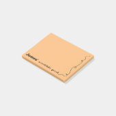 Post-it® Nom personnalisé Orange Scribble Pad (Incliné)