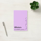 Post-it® Nom personnalisé Pad de script violet (Bureau)