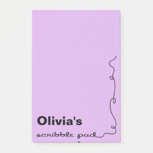 Post-it® Nom personnalisé Pad de script violet