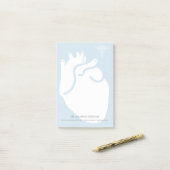 Post-it® Nom personnalisé par cardiologue (Sur un bureau)