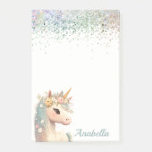 Post-it® Nom personnalisé Pastel Parties scintillant Floral (Devant)