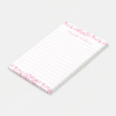 Post-it® Nom personnalisé Pink Japanese Cherry Blossom 4x6 (Incliné)