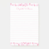 Post-it® Nom personnalisé Pink Japanese Cherry Blossom 4x6 (Devant)
