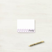 Post-it® Nom personnalisé Pinroues pourpres (Sur un bureau)