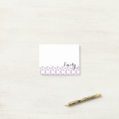 Post-it® Nom personnalisé Pinroues pourpres (Sur un bureau)