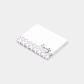Post-it® Nom personnalisé Pinroues pourpres (Incliné)