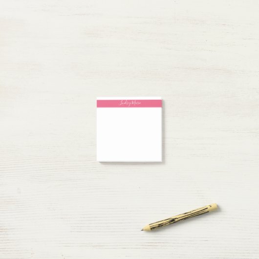 Post-it® Nom PERSONNALISÉ Post-It Notes (Sur un bureau)