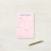 Post-it® Nom Personnalisé Pretty Speckty Pink (Sur un bureau)