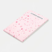 Post-it® Nom Personnalisé Pretty Speckty Pink (Incliné)