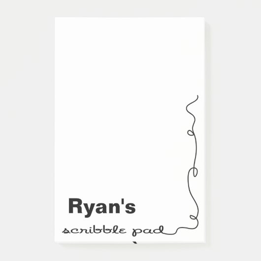 Post-it® Nom personnalisé Scribble Pad (Devant)