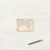 Post-it® Nom personnalisé sepia acoustique guitare fingered (Sur un bureau)