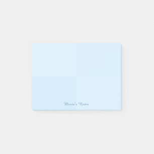 Post-it® Nom personnalisé Simple Carré bleu moderne