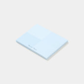 Post-it® Nom personnalisé Simple Carré bleu moderne (Incliné)