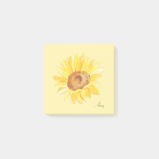 Post-it® Nom personnalisé Sunflower Post-it Notes (Devant)