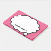 Post-it® Nom personnalisé Think Bubble rose Comédie Loisir (Incliné)