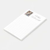 Post-it® Nom, photo et message de la Personnaliser, Lignes (Incliné)