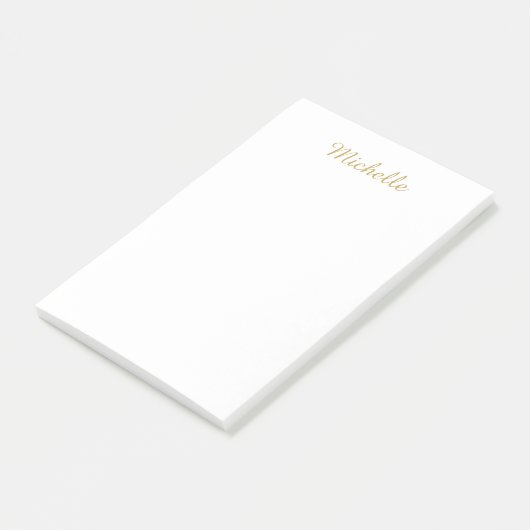Post-it® Nom propre Créatif Tendance Couleur Or Script (Incliné)