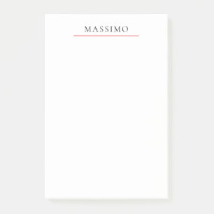 Post-it® Nom propre décoration chic simple noir et blanc