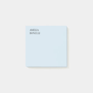 Post-it® Nom propre Minimaliste Moderne Professionnel Bleu 