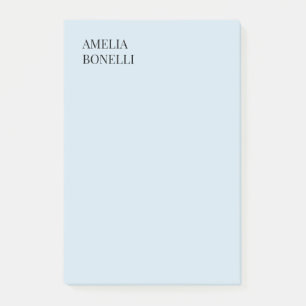 Post-it® Nom propre Minimaliste Moderne Professionnel Bleu