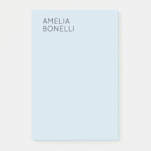 Post-it® Nom propre Minimaliste Moderne Professionnel Bleu