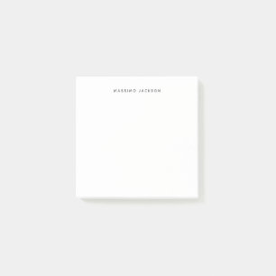 Post-it® Nom propre Minimaliste Moderne Simple Noir Blanc