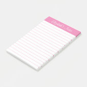 Post-it® Nom rose clair simple et élégant lié Personnalisé (Incliné)