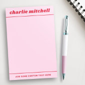 Post-it® Nom rouge rose