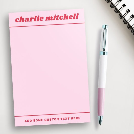 Post-it® Nom rouge rose