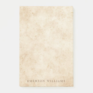 Post-it® Nom rustique de papier âgé par antiquité vintage