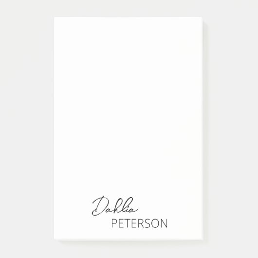 Post-it® Nom simple élégant Moderne (Devant)