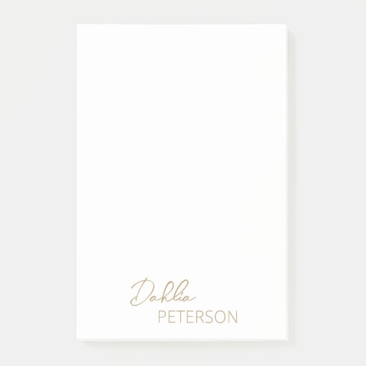 Post-it® Nom simple élégant Moderne (Devant)