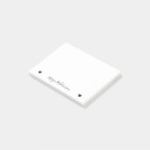 Post-it® Nom simple moderne élégant (Incliné)