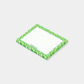 Post-it® Nom : St Patrick's Green/White Shamrock Motif (Incliné)