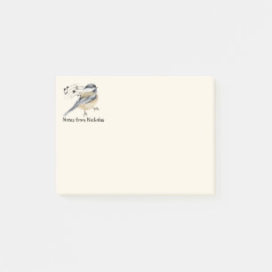 Post-it® Nom sur mesure Amusants Chickadee Oiseau Nature Ar