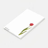 Post-it® Nom - Tall Red Tulip Spring Photographie florale (Incliné)