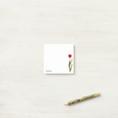 Post-it® Nom - Tall Red Tulip Spring Photographie florale (Sur un bureau)