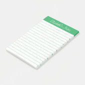 Post-it® Nom vert simple et élégant Linked Personnalisé (Incliné)