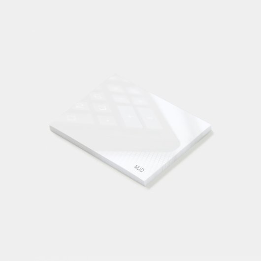 Post-it® Nombre et clés de signature (Incliné)